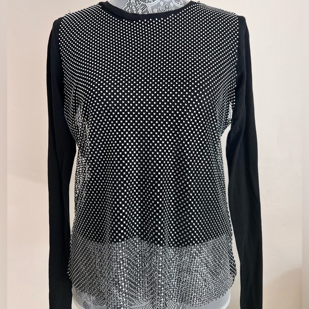 Rhinestone Fishnet Top - Picture 2 of 4